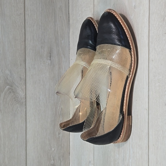 All Black Women Black &Transparen Loafer Slip On Shoes Sz 39/8.5 - Picture 2 of 14